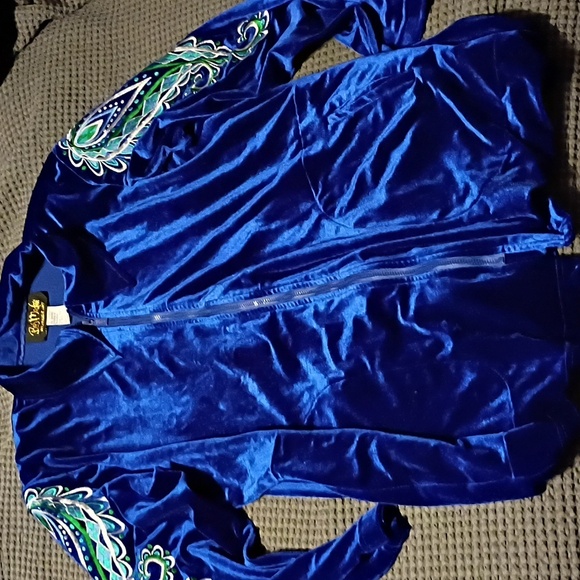 Bob Mackie Jackets & Blazers - Bob Mackie Royal Blue Velvet Jacket